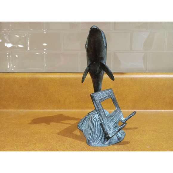 Bronze Business Card Holder San Pacific International SPI DOLPHIN SCULPTURE - Picture 5 of 9